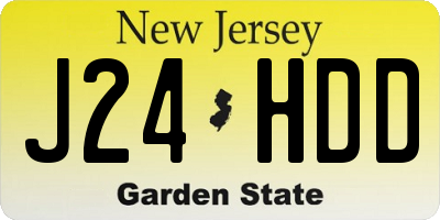 NJ license plate J24HDD