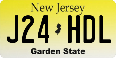 NJ license plate J24HDL