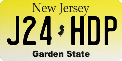 NJ license plate J24HDP