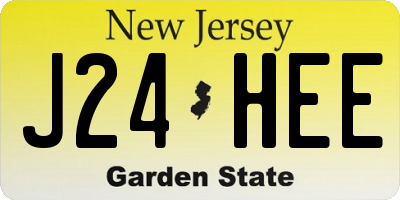 NJ license plate J24HEE