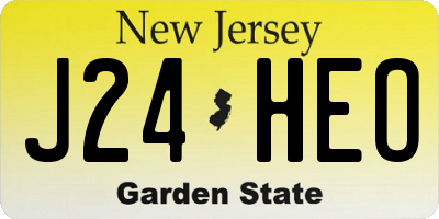 NJ license plate J24HEO