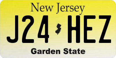 NJ license plate J24HEZ