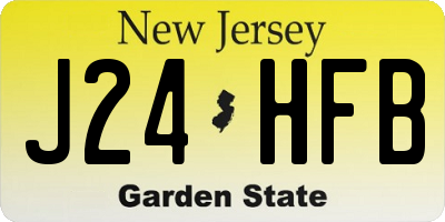 NJ license plate J24HFB