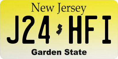 NJ license plate J24HFI