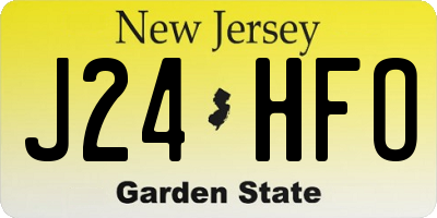 NJ license plate J24HFO