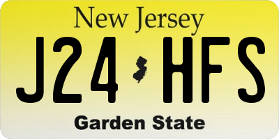 NJ license plate J24HFS