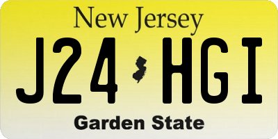 NJ license plate J24HGI