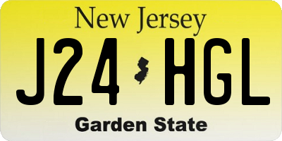 NJ license plate J24HGL