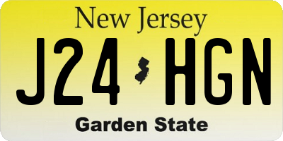 NJ license plate J24HGN