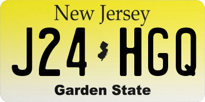 NJ license plate J24HGQ