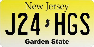 NJ license plate J24HGS