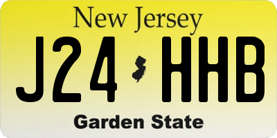 NJ license plate J24HHB