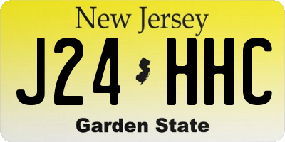 NJ license plate J24HHC