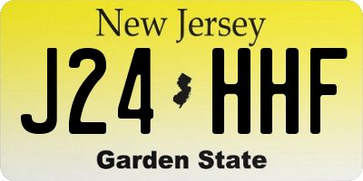 NJ license plate J24HHF
