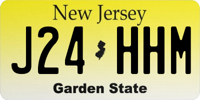 NJ license plate J24HHM