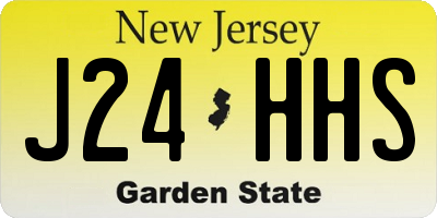 NJ license plate J24HHS