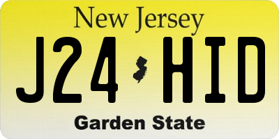 NJ license plate J24HID