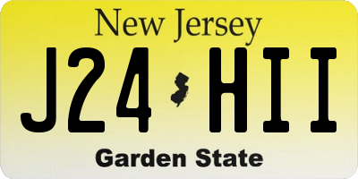 NJ license plate J24HII