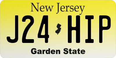 NJ license plate J24HIP