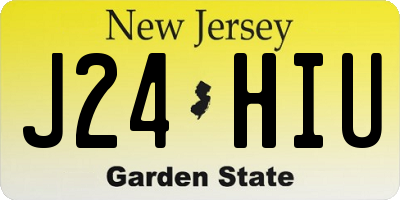 NJ license plate J24HIU