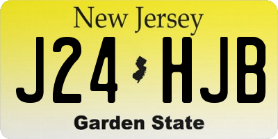 NJ license plate J24HJB