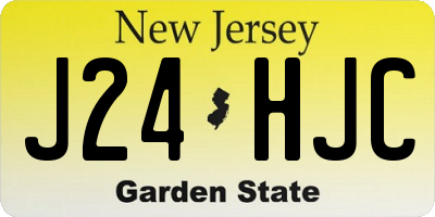 NJ license plate J24HJC