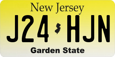 NJ license plate J24HJN