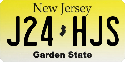 NJ license plate J24HJS