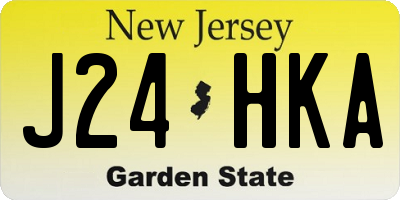 NJ license plate J24HKA