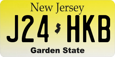 NJ license plate J24HKB