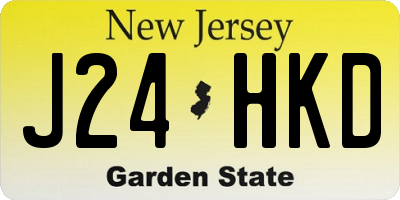 NJ license plate J24HKD