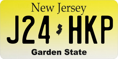 NJ license plate J24HKP