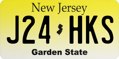 NJ license plate J24HKS