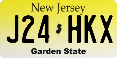 NJ license plate J24HKX