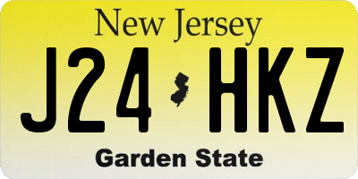 NJ license plate J24HKZ