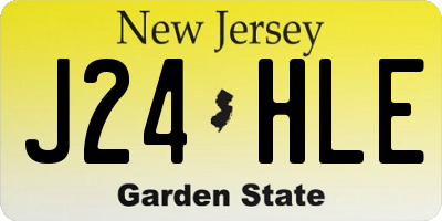 NJ license plate J24HLE