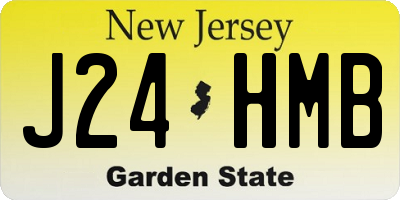 NJ license plate J24HMB