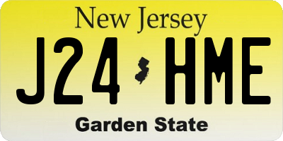 NJ license plate J24HME
