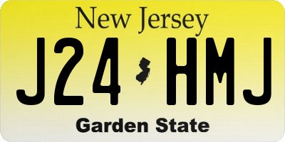 NJ license plate J24HMJ