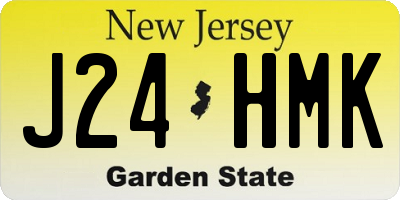 NJ license plate J24HMK