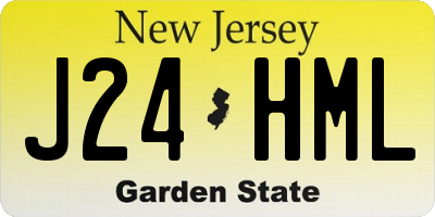 NJ license plate J24HML