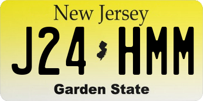 NJ license plate J24HMM