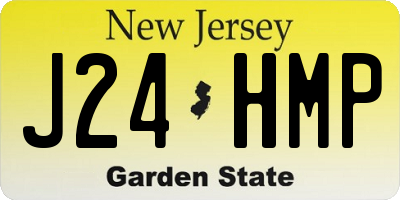 NJ license plate J24HMP