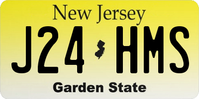 NJ license plate J24HMS