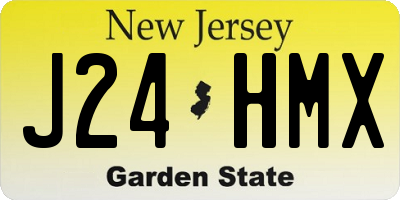 NJ license plate J24HMX