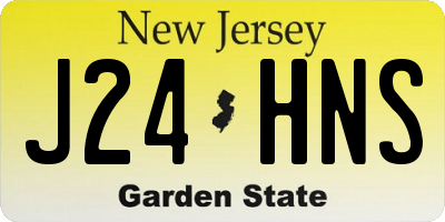 NJ license plate J24HNS