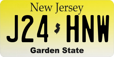 NJ license plate J24HNW