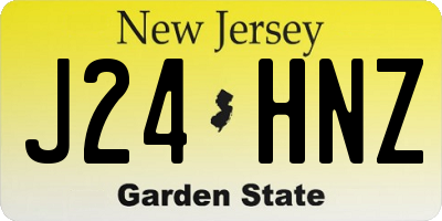 NJ license plate J24HNZ
