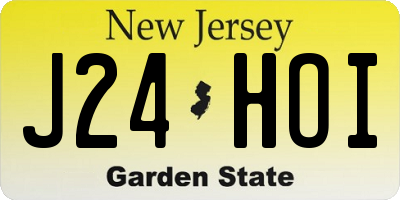 NJ license plate J24HOI