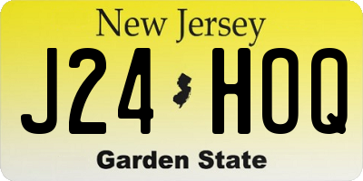 NJ license plate J24HOQ